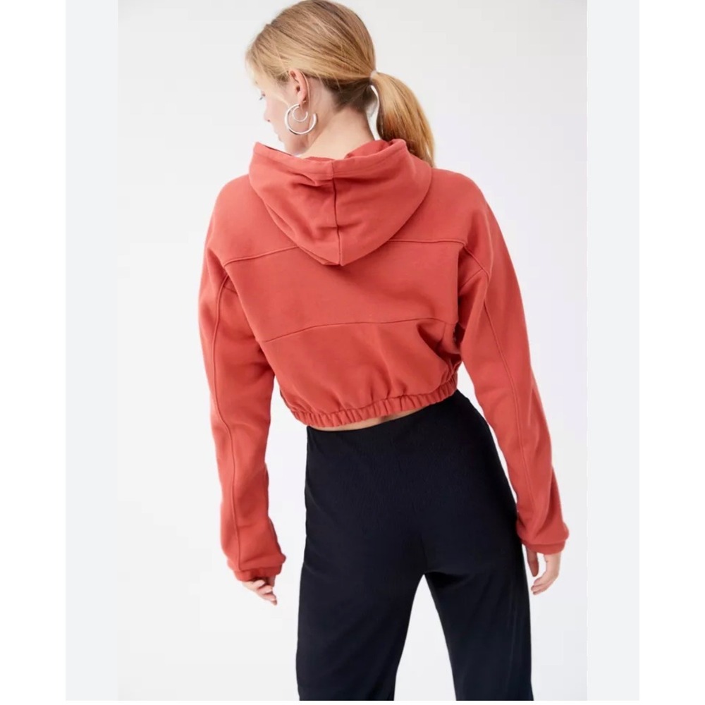 HH BDG Urban Outfitters Pink Cropped Full Zip Hoodie Sweatshirt Medium NWT